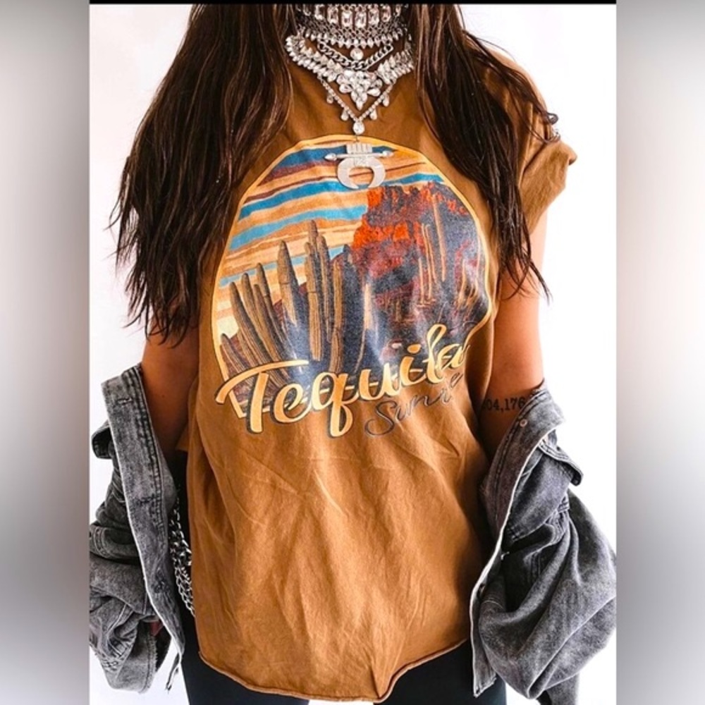 Western ‘Tequila Sunrise’ T Shirt